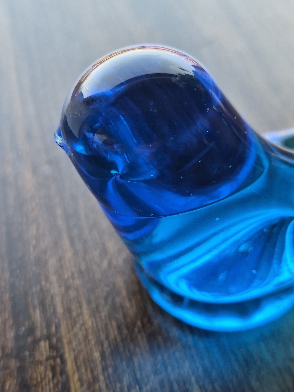 Signed Bluebird of Happiness Glass Figurine  Leo Ward 1994 - Picture 6 of 6